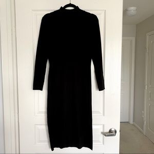 Sweater dress with mock turtleneck